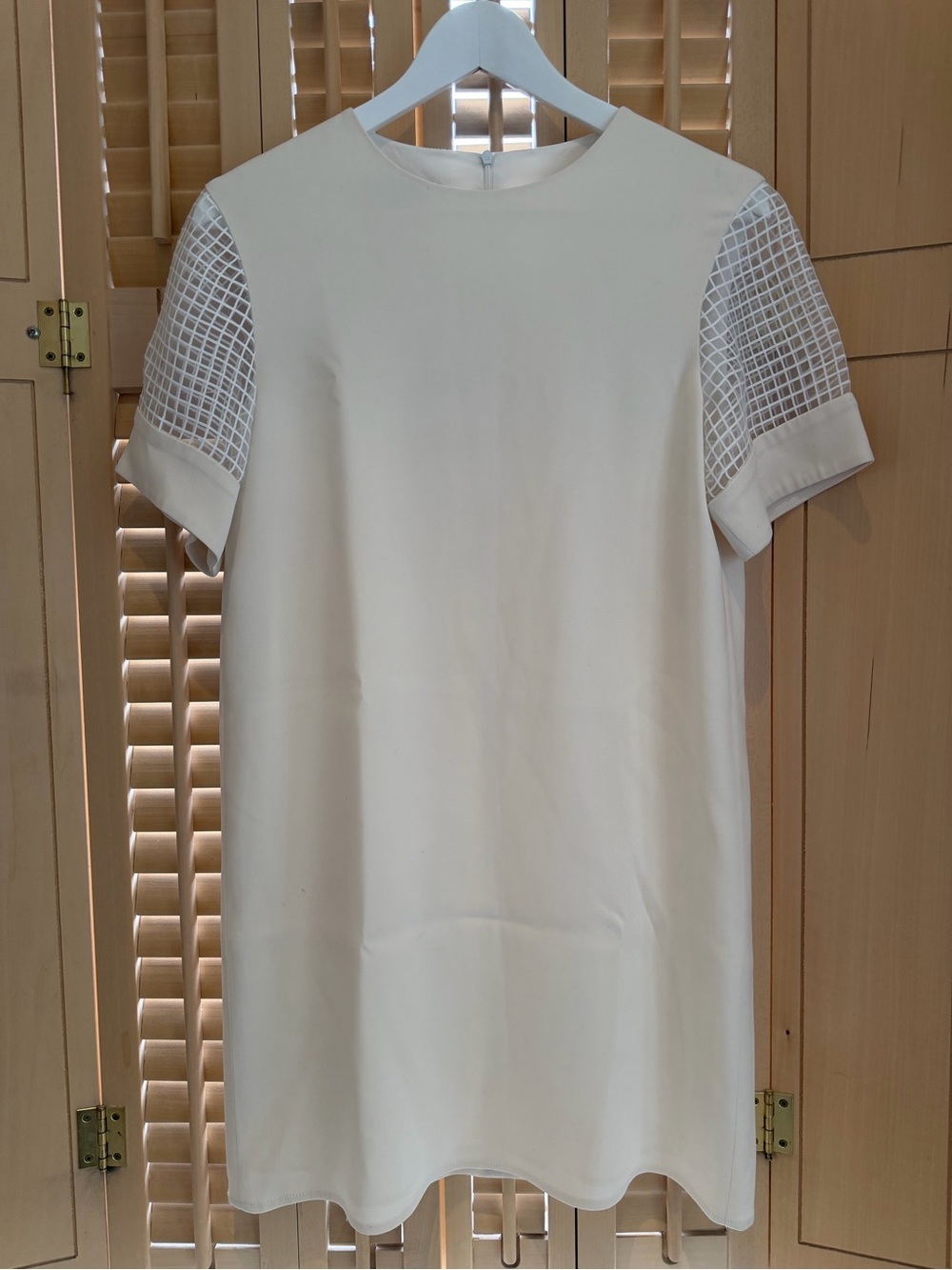 Judith & Charles Mini Shift Dress in Cream